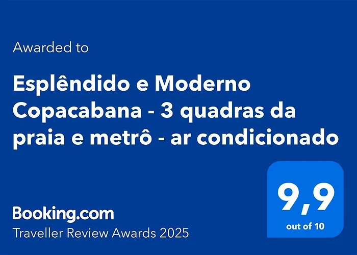 Esplêndido e Moderno Copacabana - 3 quadras da praia e metrô - ar condicionado Rio de Janeiro